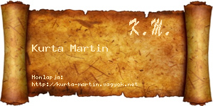 Kurta Martin névjegykártya